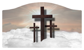 DASHELL-106-BZ Three Crosses (Clouds) Bronze